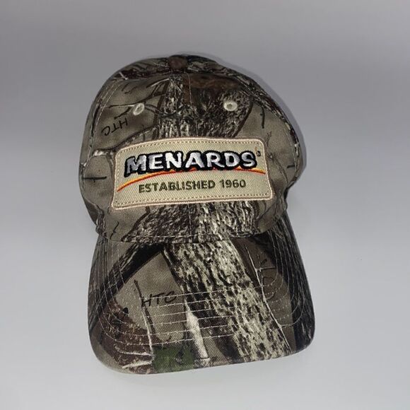 Menards Camo Adjustable Baseball Dad Hat - Picture 2 of 9